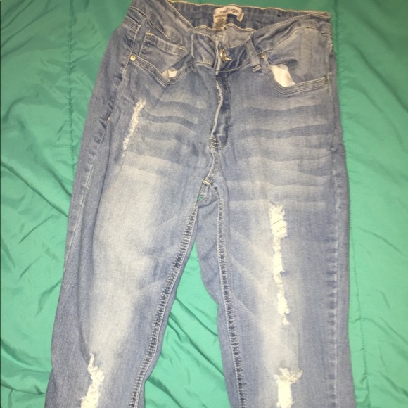 Denim ripped blue jeans - Picture 2 of 4